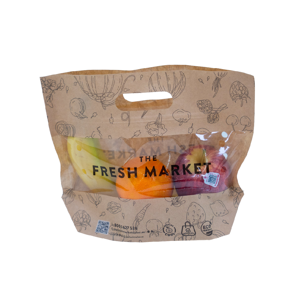 Mix Fruits Pouches (Banana+Apple+Orange) Approx 545gm Pack