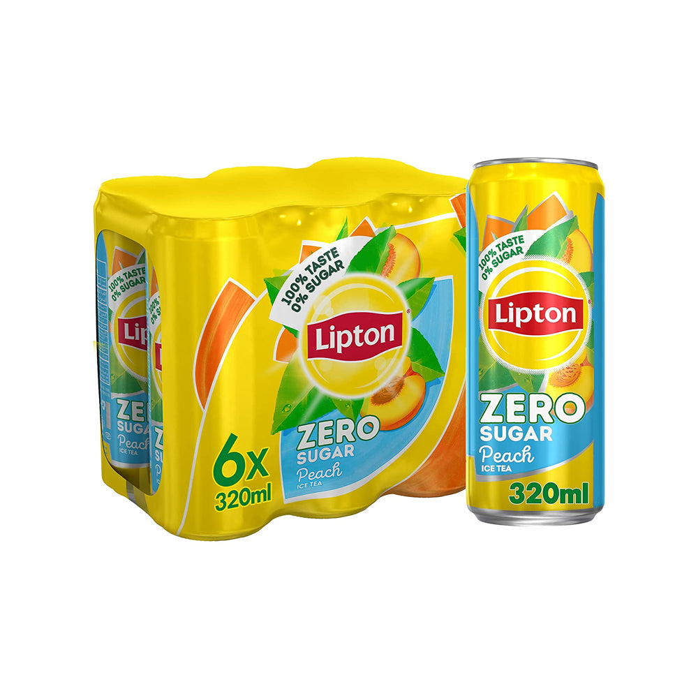 Lipton Ice Tea Zero Sugar Peach 320mlx6