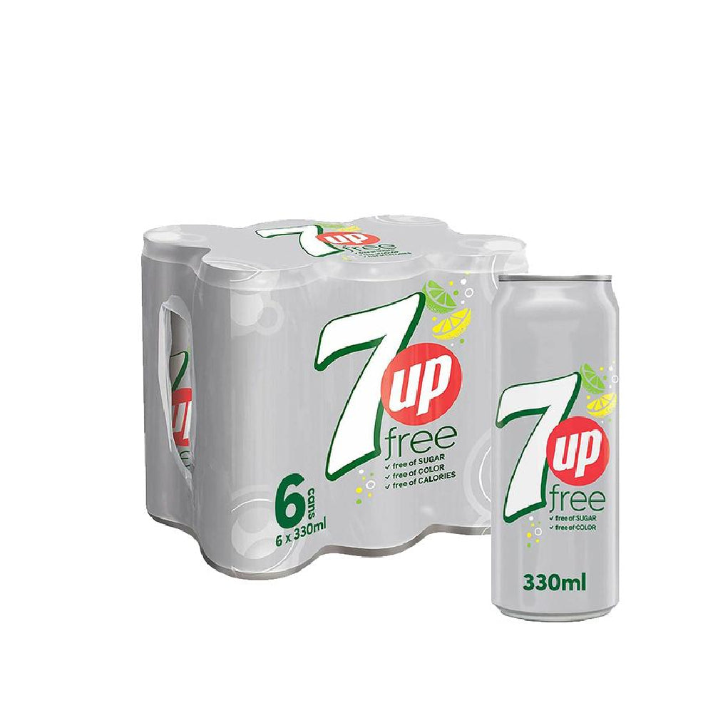 7Up Free Carbonated Drink 330mlx6