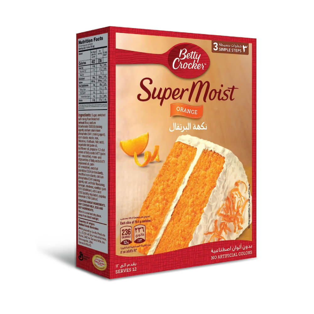 Betty Crocker Supermoist Orange Cake Mix 500gm