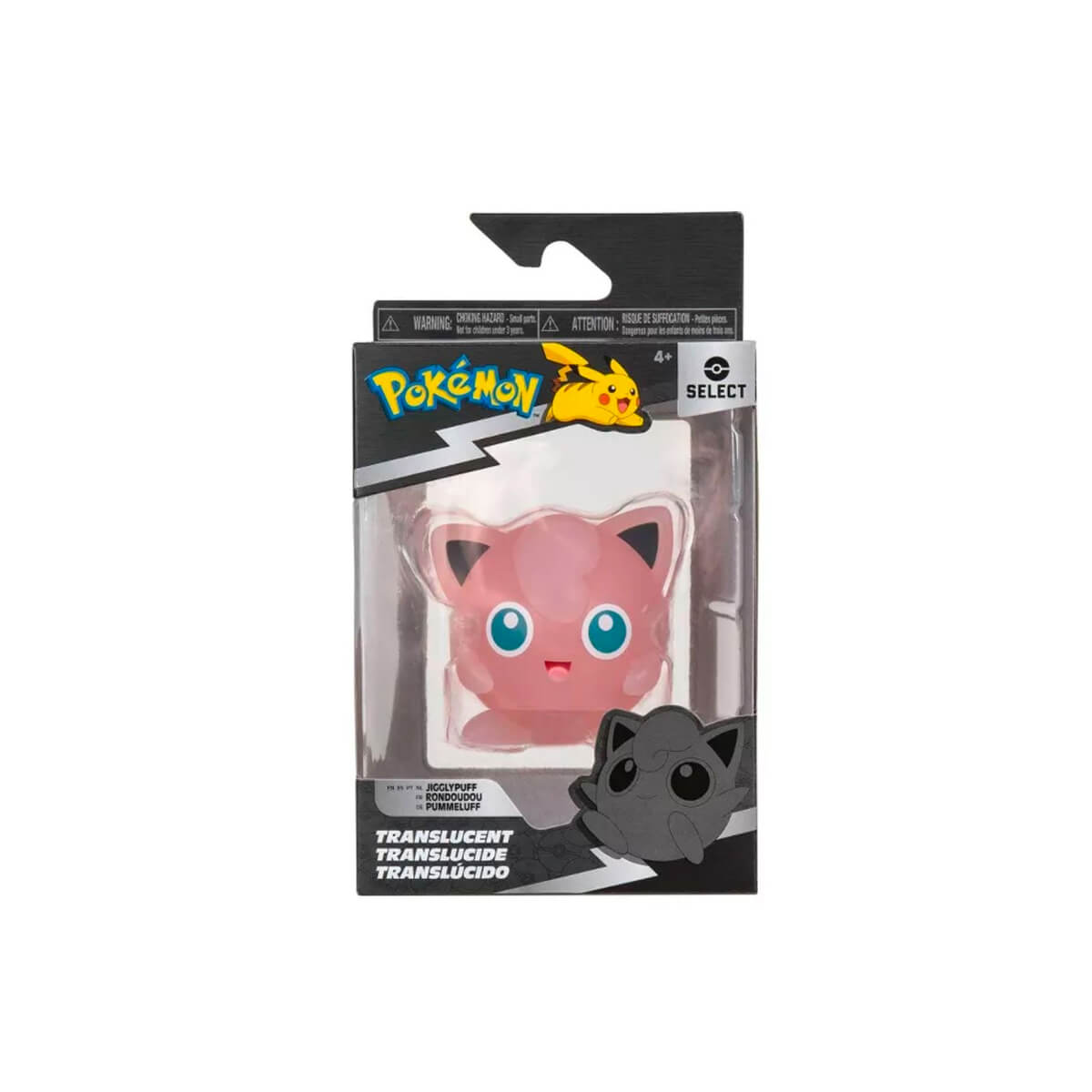 Pokemon Select Translucent Jigglypuff Battle Figure 3 Inch Toy