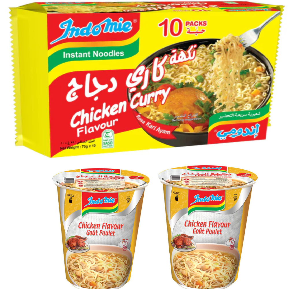 Indomie Chicken Curry 10X80G + Cup Chicken 2X60G