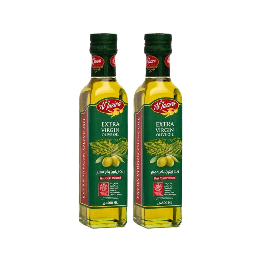 Al Jazira Extra Virgin Olive Oil Bottle 500mlx2