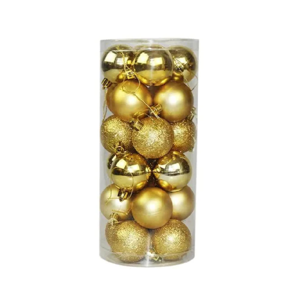 X'Mas Balls Golden 4Cm 24 Pcs