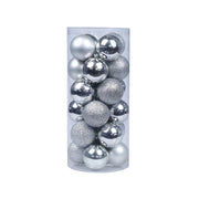 X'Mas Balls Silver 4Cm 24 Pcs