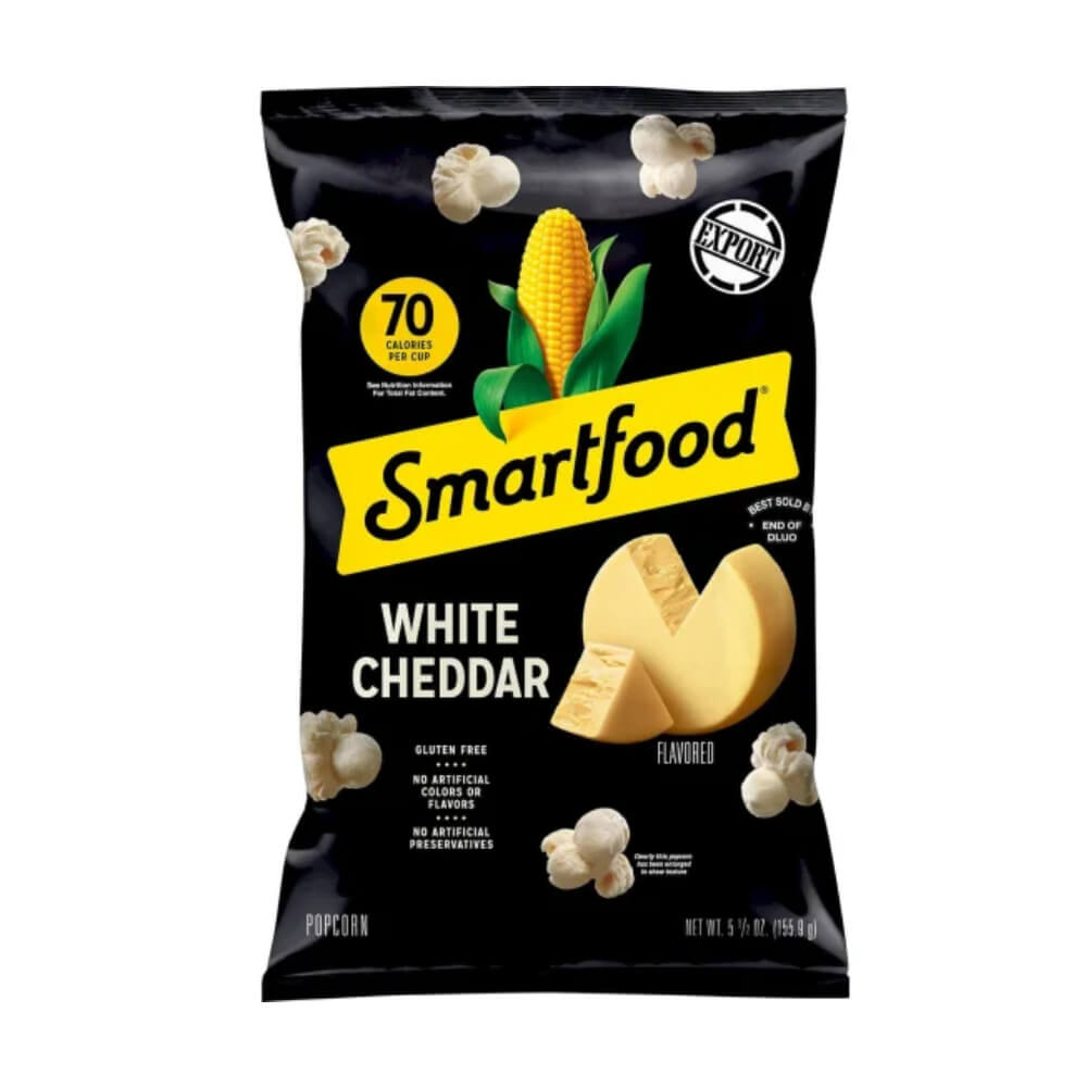 Smart Food White Cheddar Cheese Flavoured Popcorn 156g