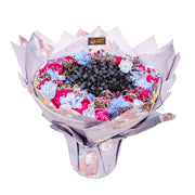 Celebration Spirit Fruit & Flower Bouquet (Purple)