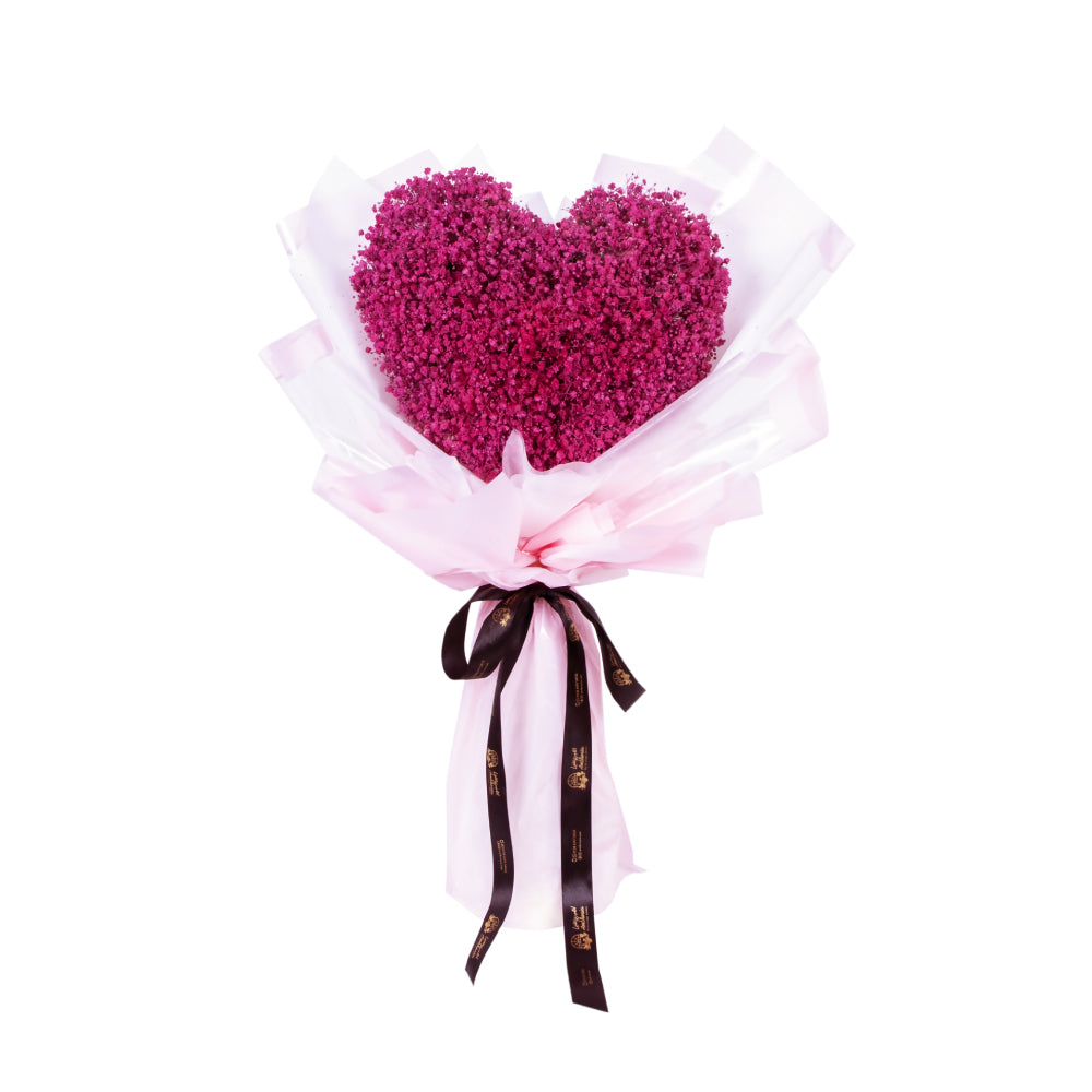 Ambrosia Endless Love Dried Gypsophila Pink Flower Bouquet