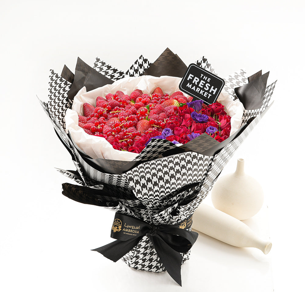 Premium Celebration Spirit 5 Fruits Bouquet (Red)