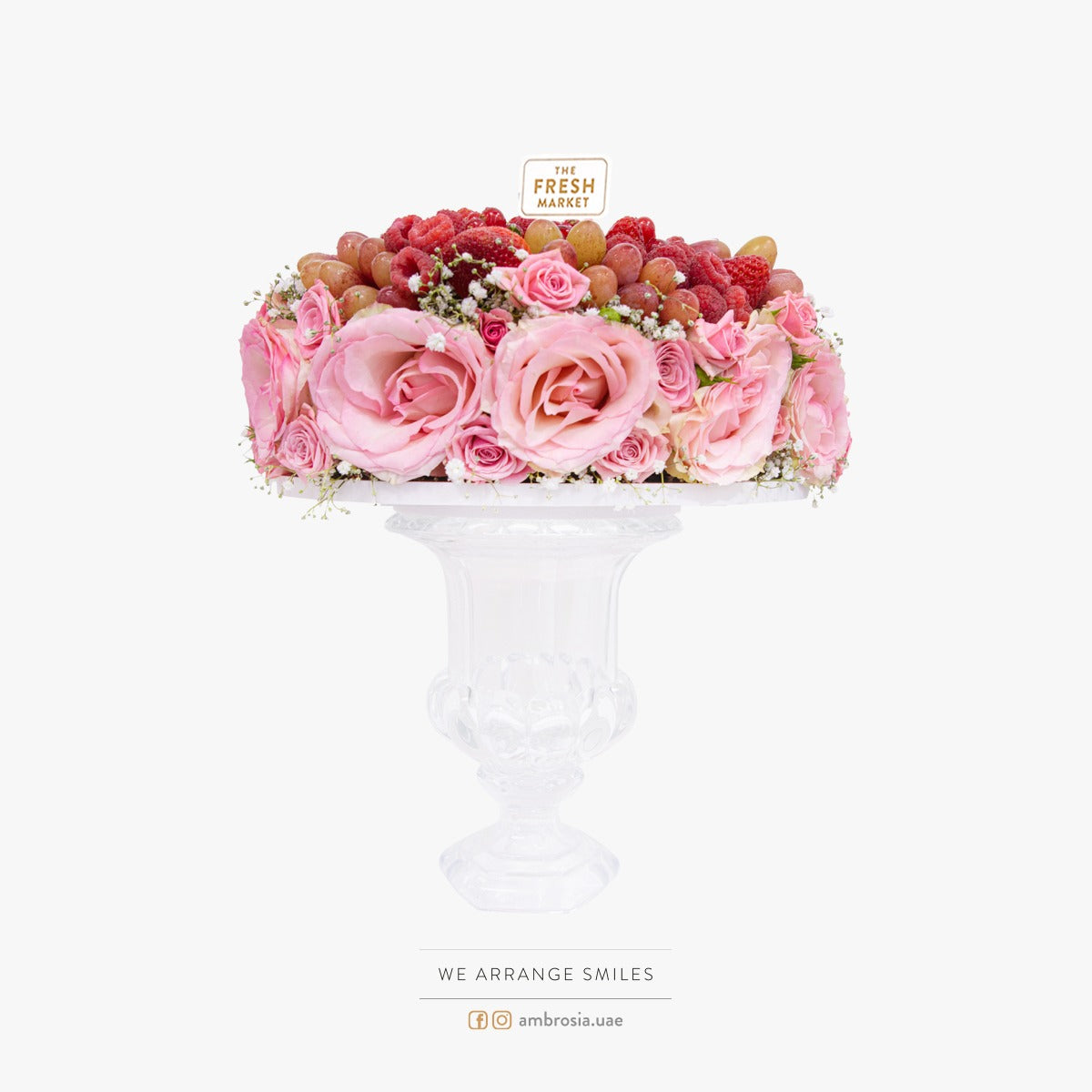 Ambrosia Rosy Decadence Flower Vase