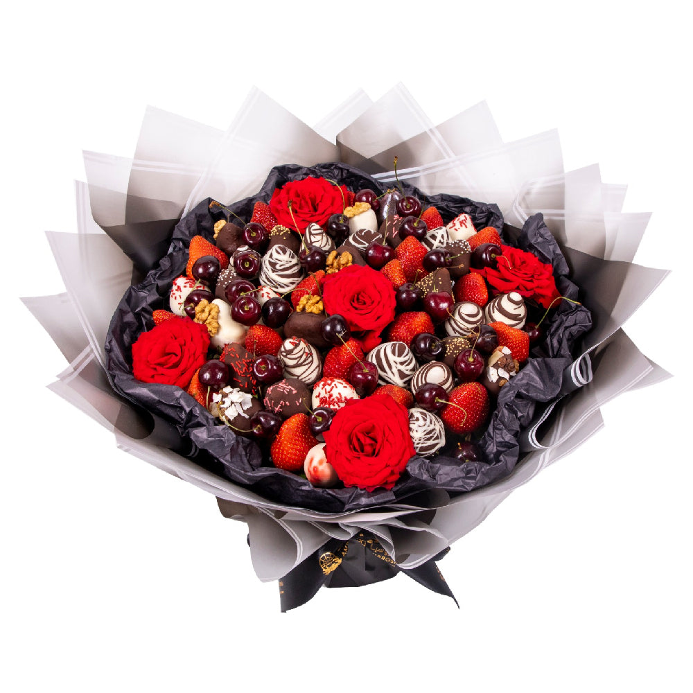 Strawberry & Cherry Sundae Fruit Bouquet