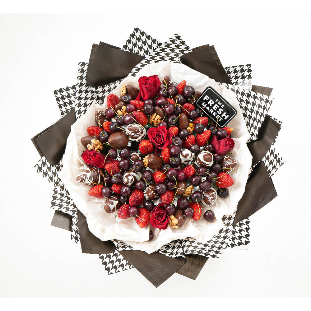 Strawberry & Cherry Sundae Fruit Bouquet