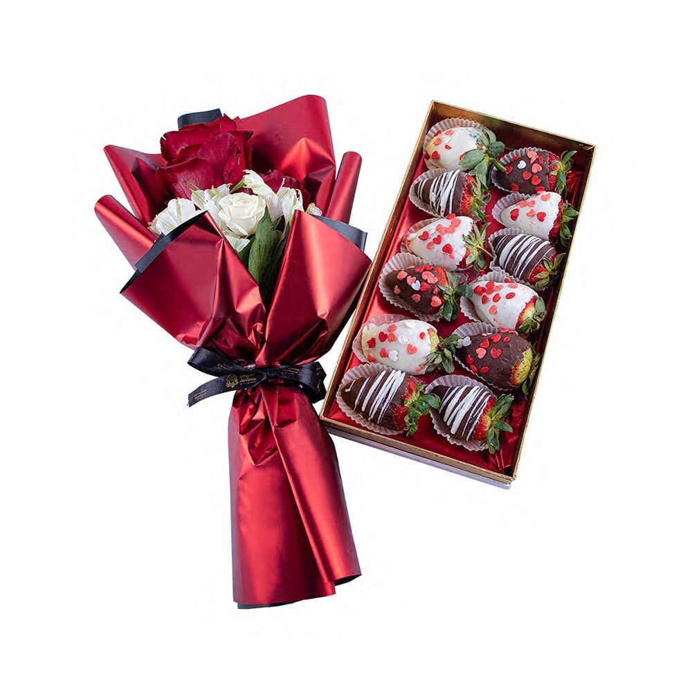 The Valentines Duo (Flowers+Strawberries)