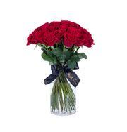 Ambrosia A Lovers Bunch 50 Red Roses with Vase