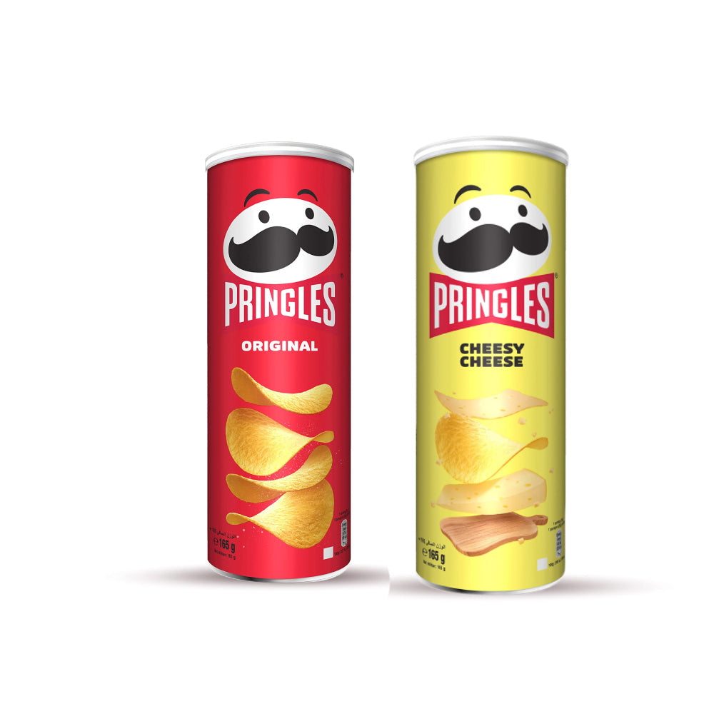 Pringles Assorted Flavors Chips Can 2x165Gm
