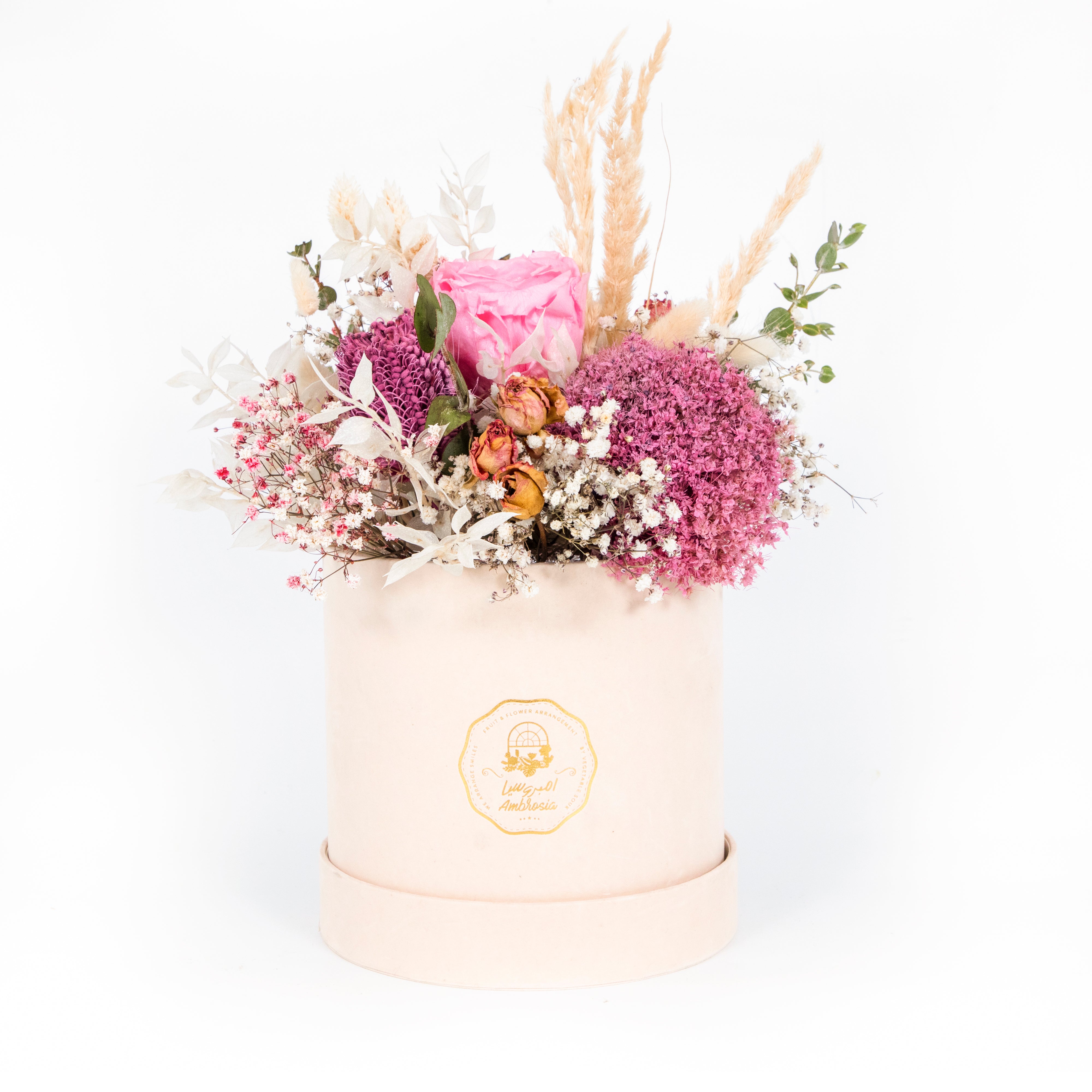 Ambrosia Rose Blush Flower Box