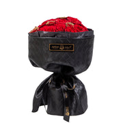 Golden Dusted Red Roses Bouquet