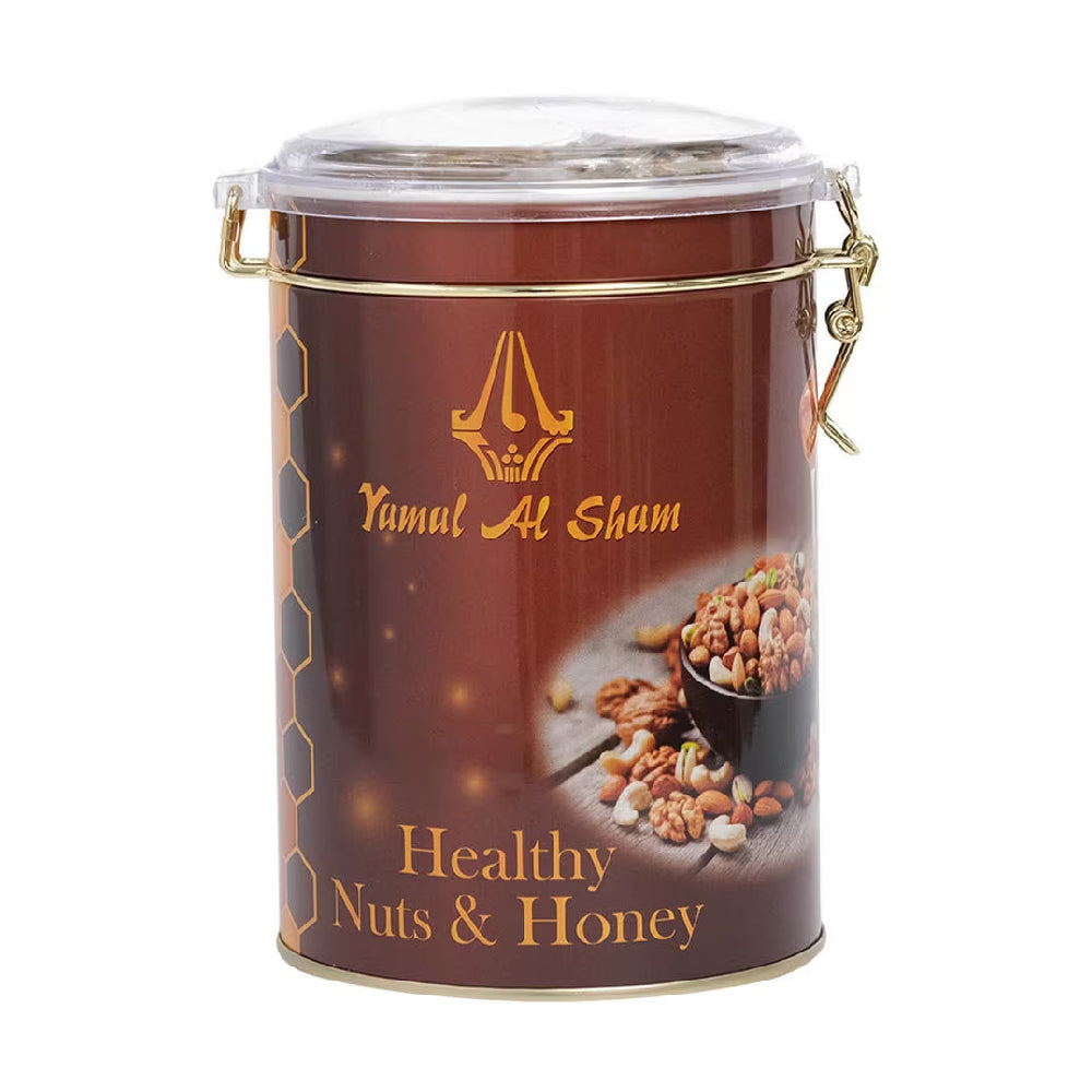 Yamaal Al Sham Healthy Nuts With Honey Tin Can