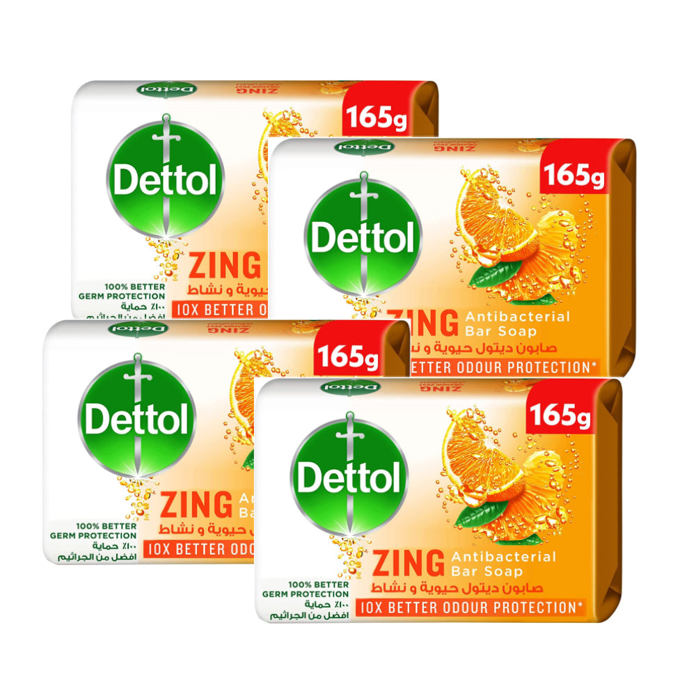 Dettol Soap Zing 4x165Gm