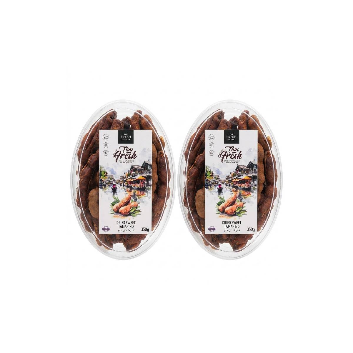The Fresh Market Dried Sweet Tamarind Thailand 2x350g