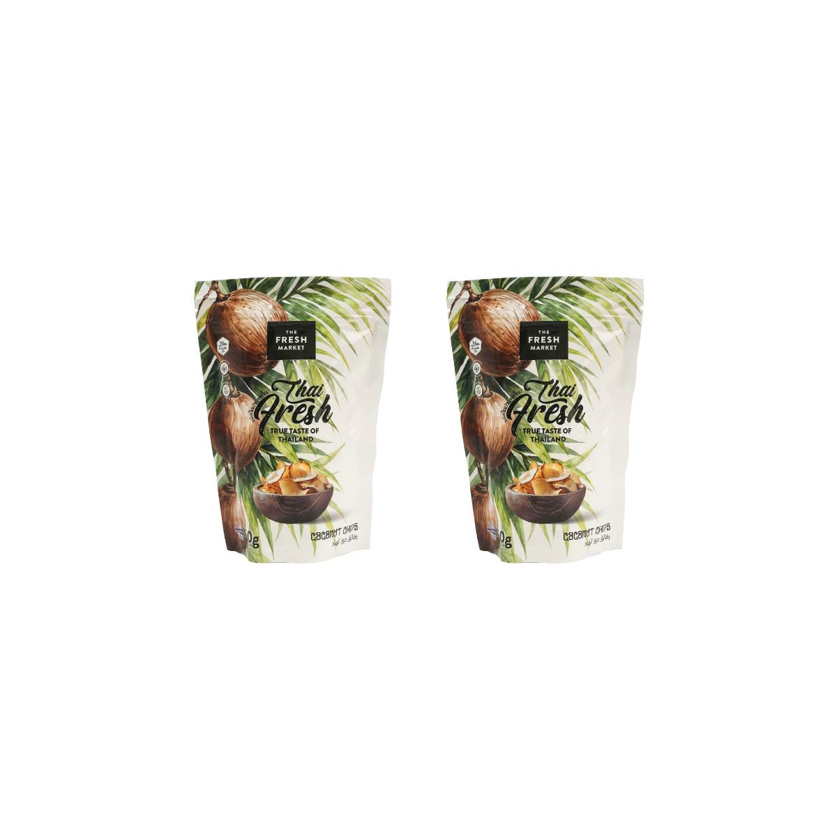 The Fresh Market Coconut Chips Thailand 2x50g