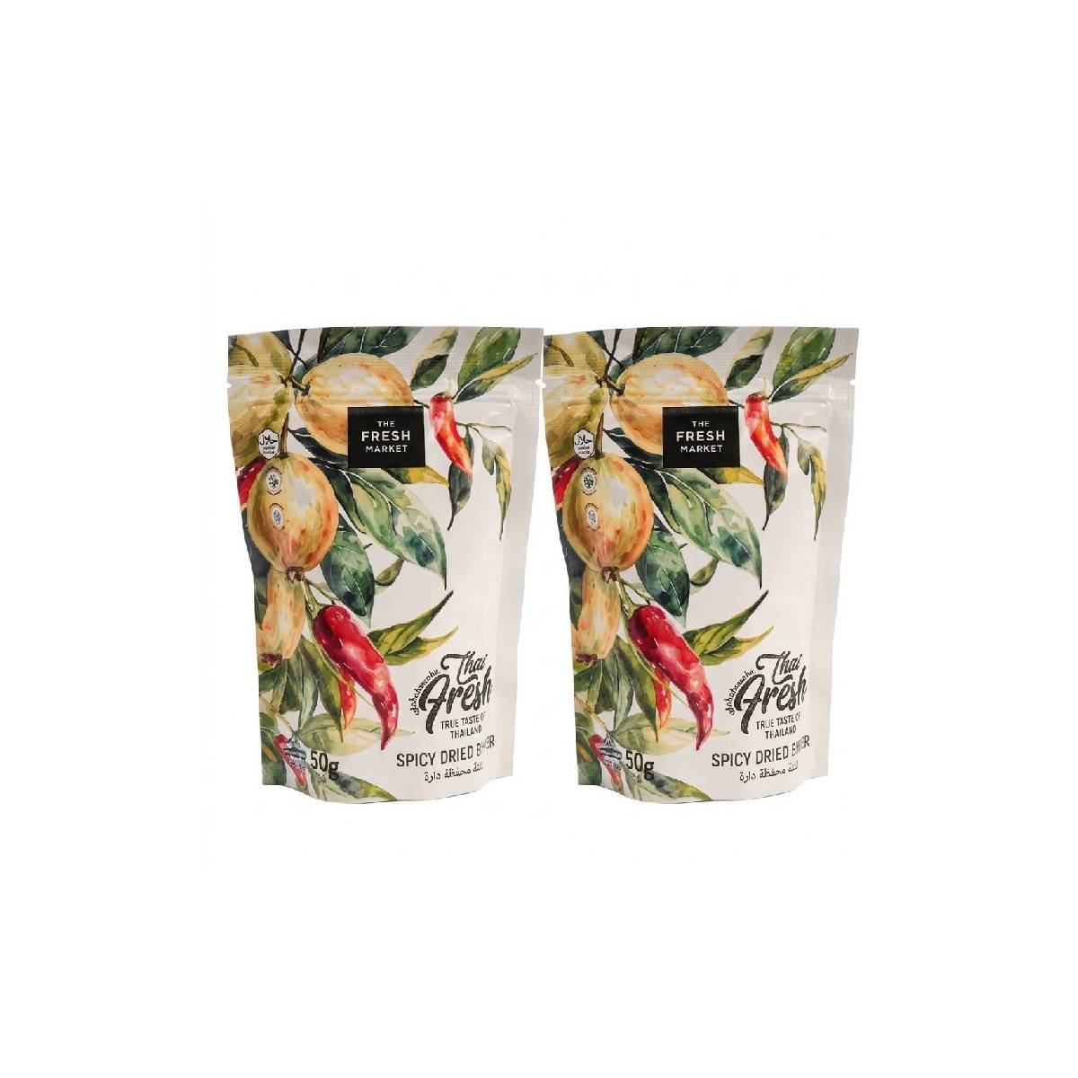The Fresh Market Spicy Dried Guava Thailand 2x50g