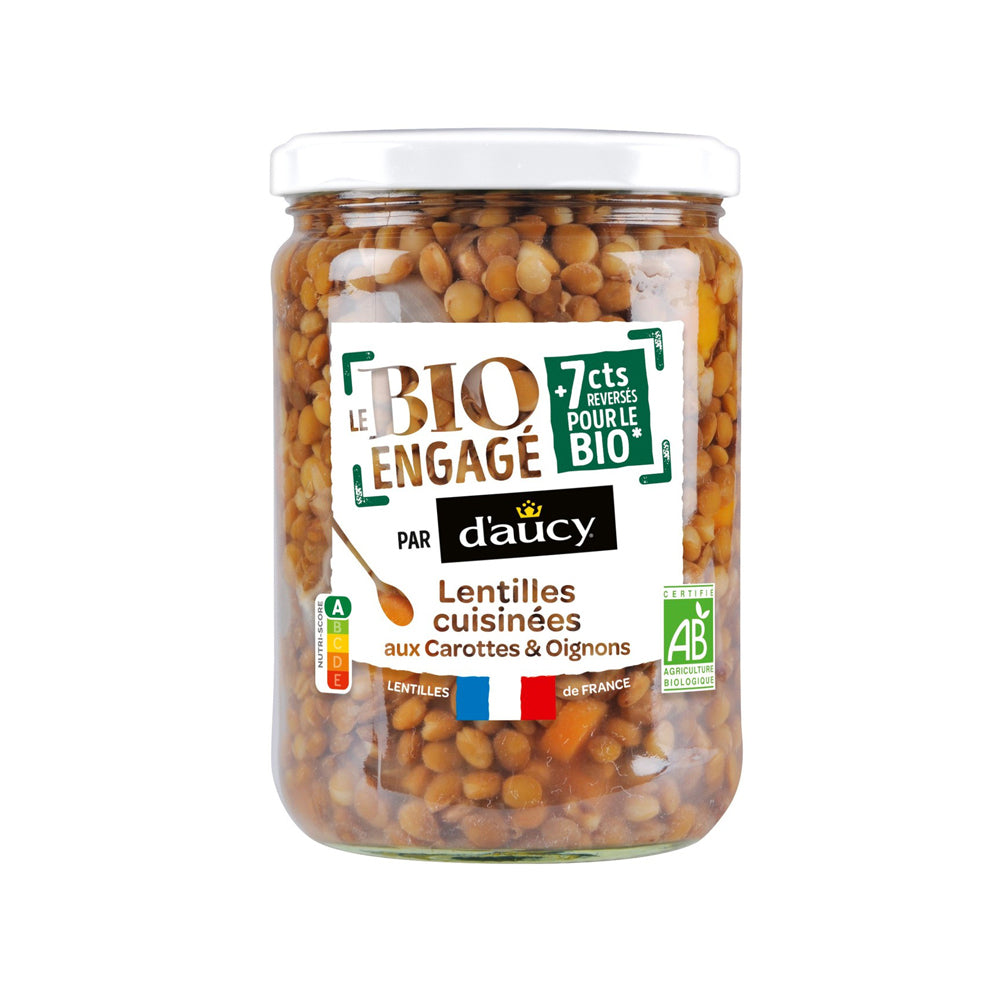 D'aucy Org Lentils w/ Carrots&Onions w/o Salt 340G