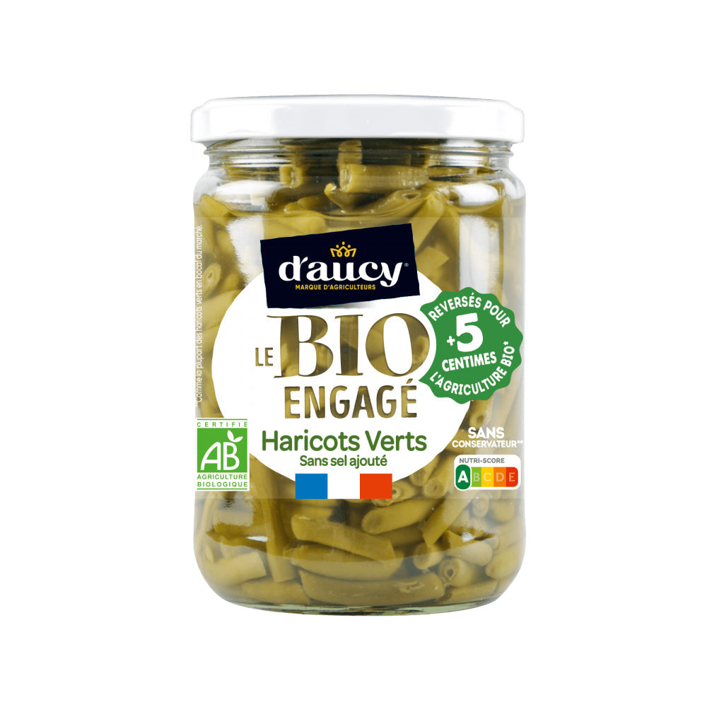 D'aucy Green Beans in Glass w/o Salt 290G