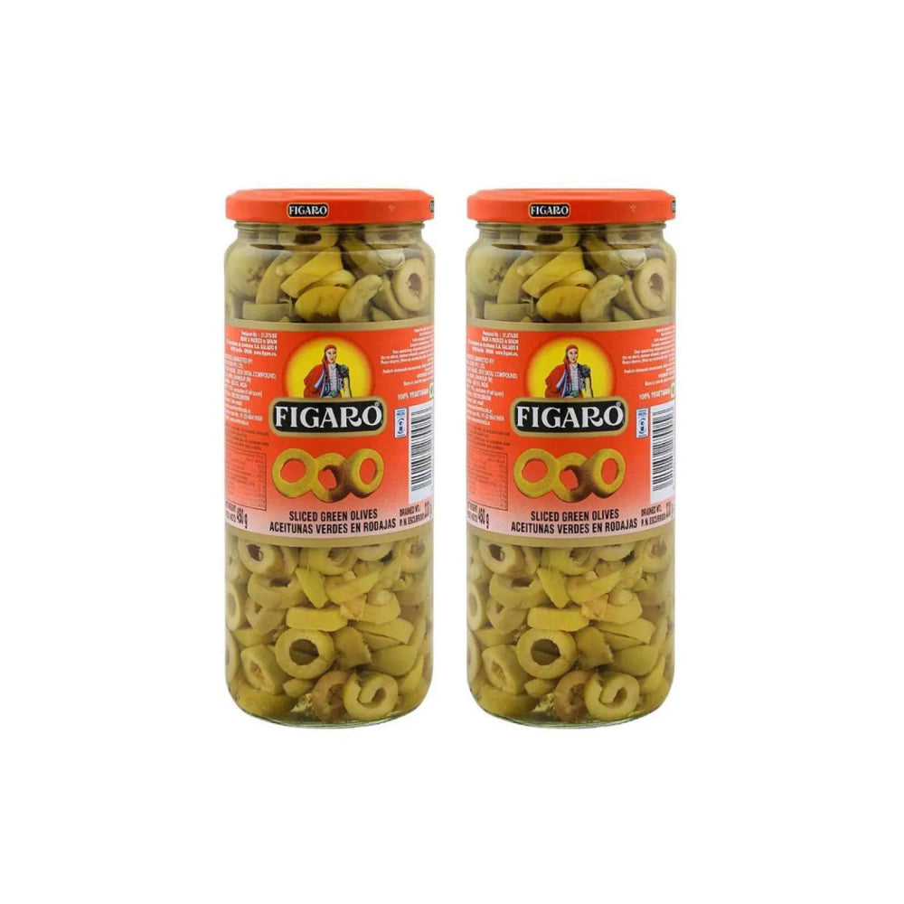 Figaro Sliced Green Olives 2x230gm