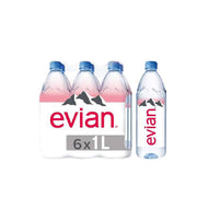 Evian Sunrise Natural Mineral Water 1Lx6