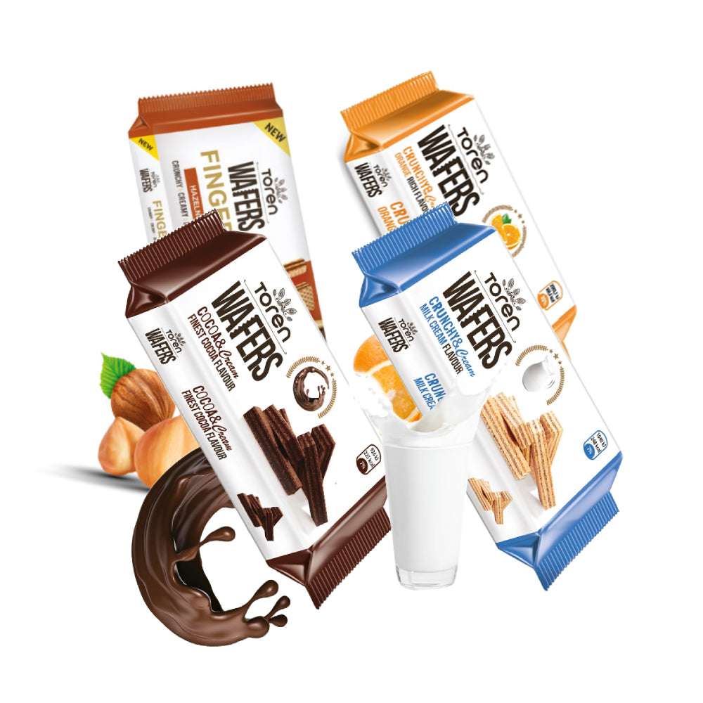 Toren Orange & Hazelnut & Milk & Cocoa Wafer 4x55gm