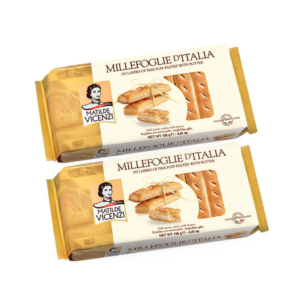 Matilde Vicenzi Millefoglie Puff Pastry Sticks With Butter 2x125Gm