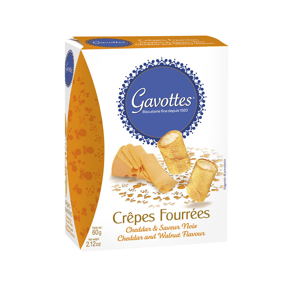Gavottes Crepe Filled w/ Cheddar Cheese & Walnut 60G
