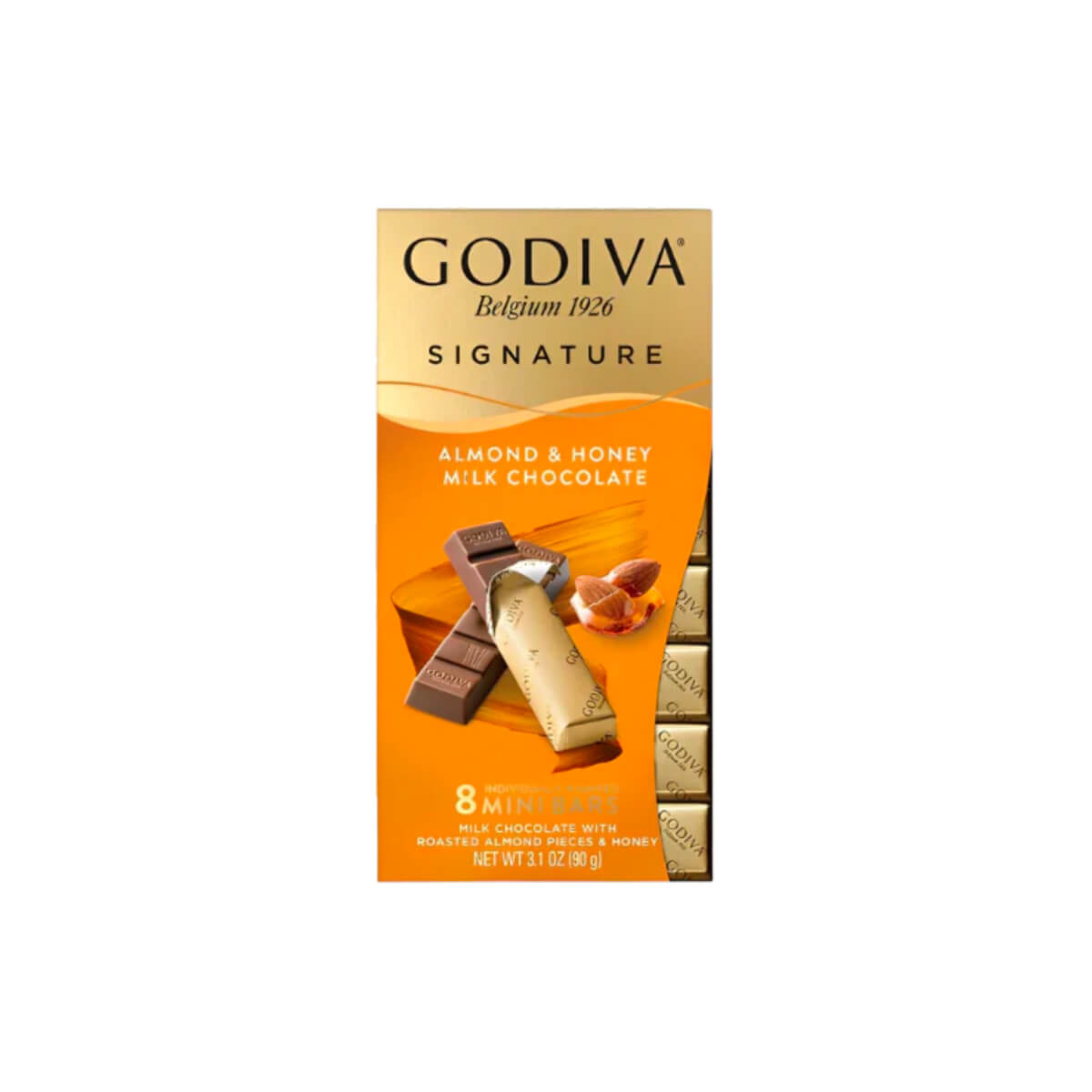 Godiva Signature Almond & Honey Milk Chocolate 90g