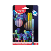 Maped Deep Sea Paradise Glowing Felt Tip Pen 12 Colors