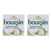Boursin Soft Cheese Garlic and Herbs 2x150gm