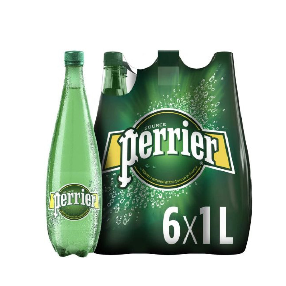 Perrier Natural Sparkling Mineral Water 6x1L PET Bottle