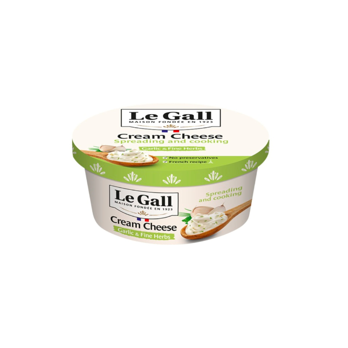 French Garlic and herbs spreadable cream cheese 150g
