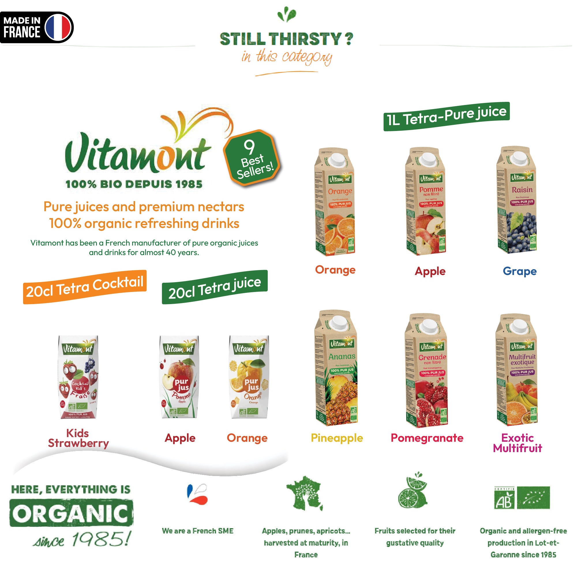Vitamont Organic Pure Grape Juice 1L