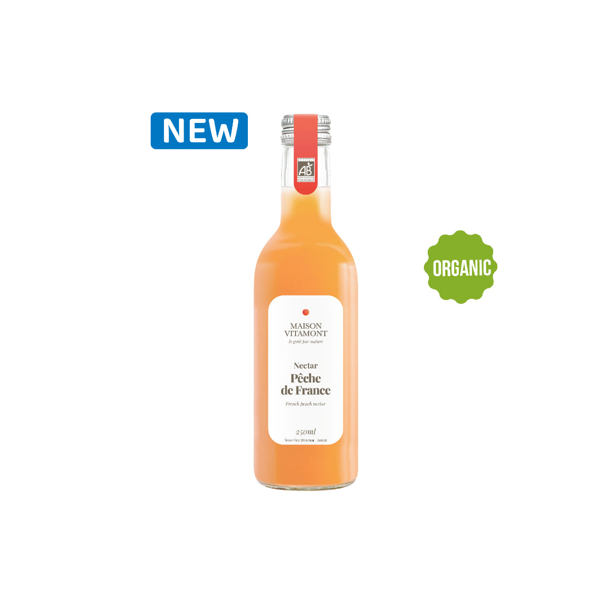 Maison Vitamont Organic Peach Nectar 250ml France