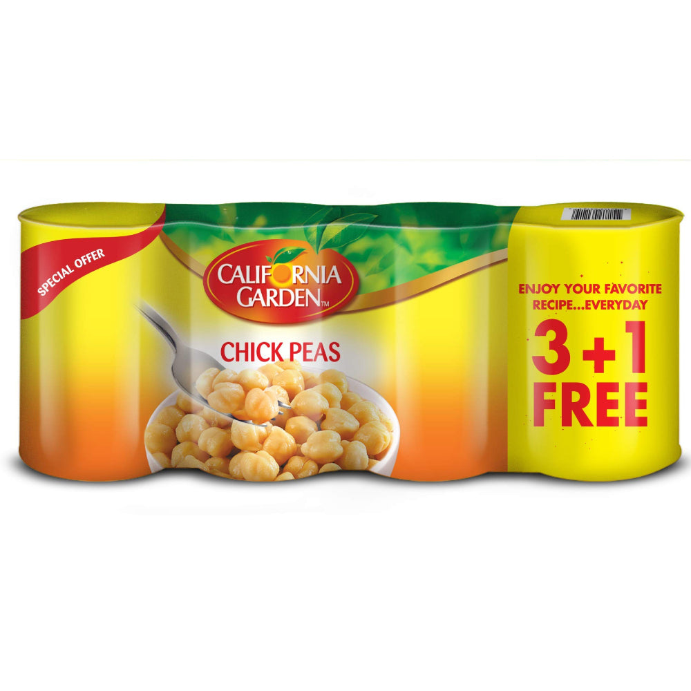California Garden Chick Peas 400gm x 3+1Free