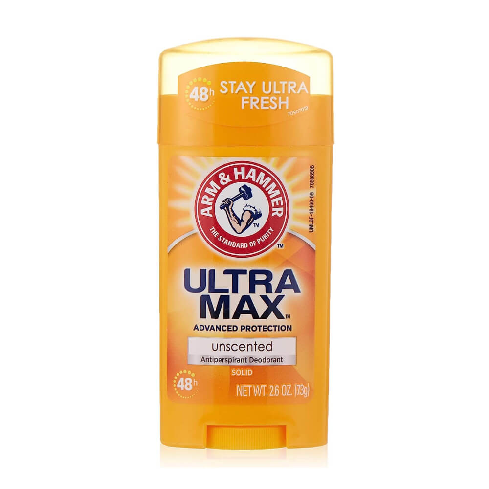 Arm & Hammer Ultra Max Deodorant Stick Unscented 73gm