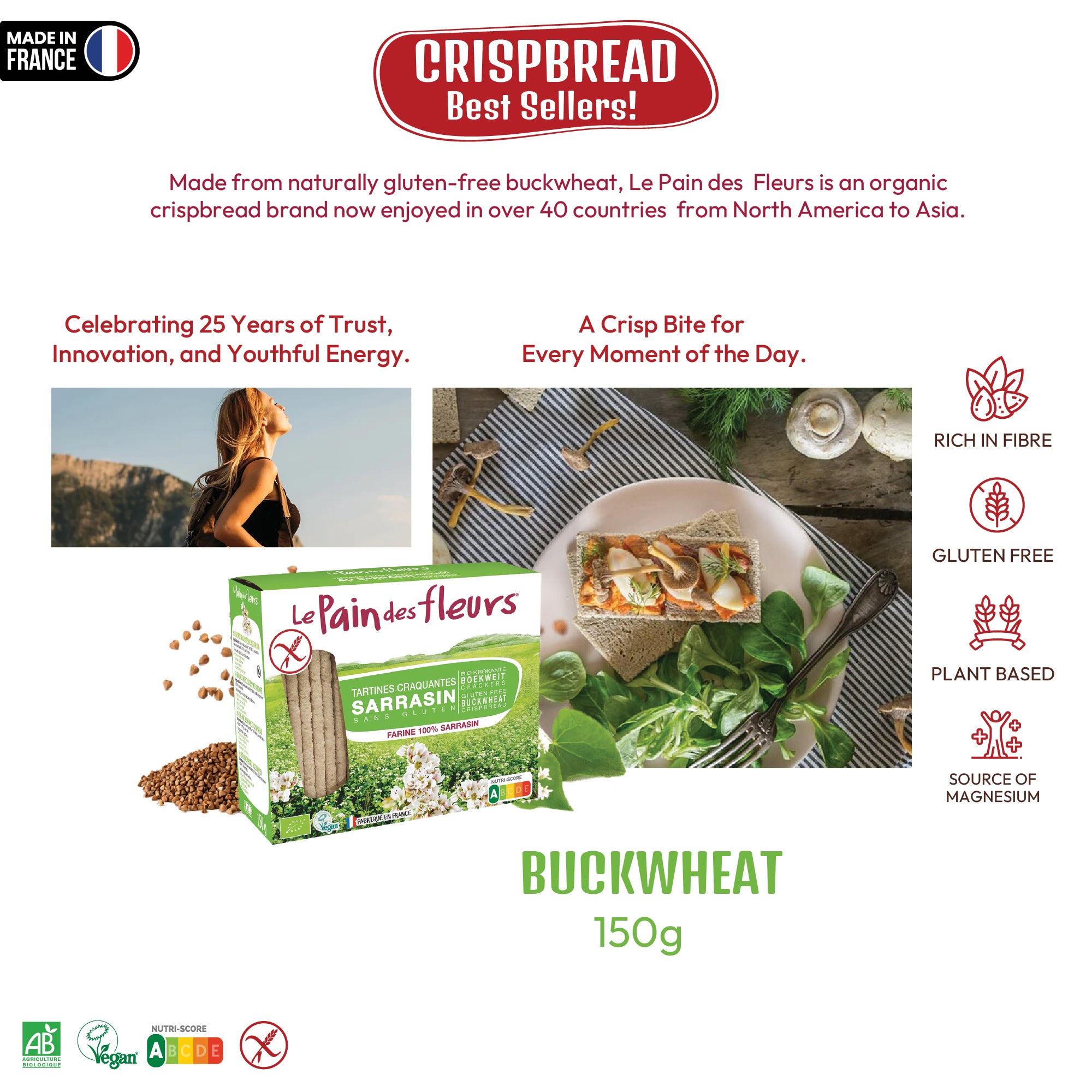Le Pain Des Fleurs Buckwheat Crispbread 150g