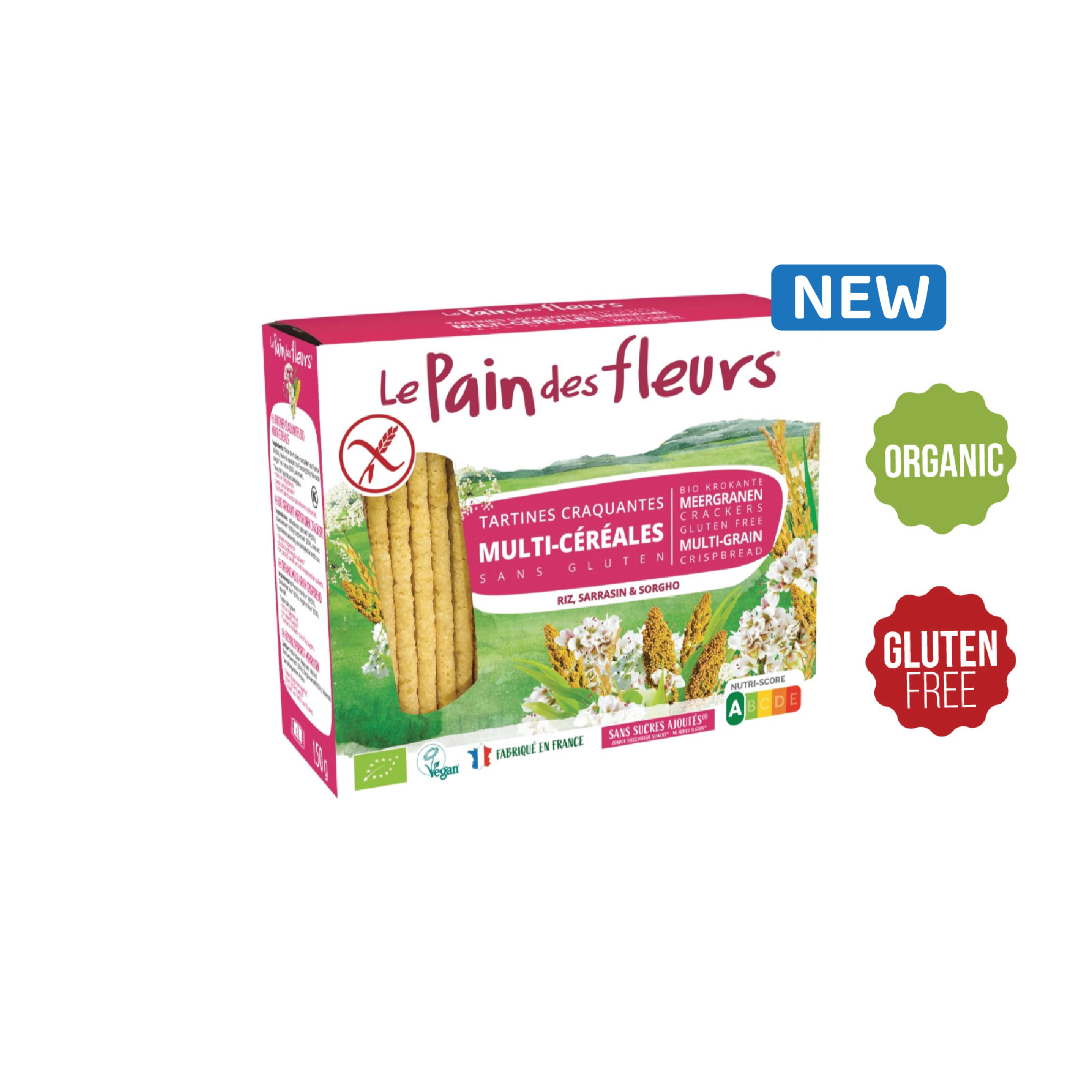 Le Pain Des Fleurs Multi Cereals Crispbread 150g