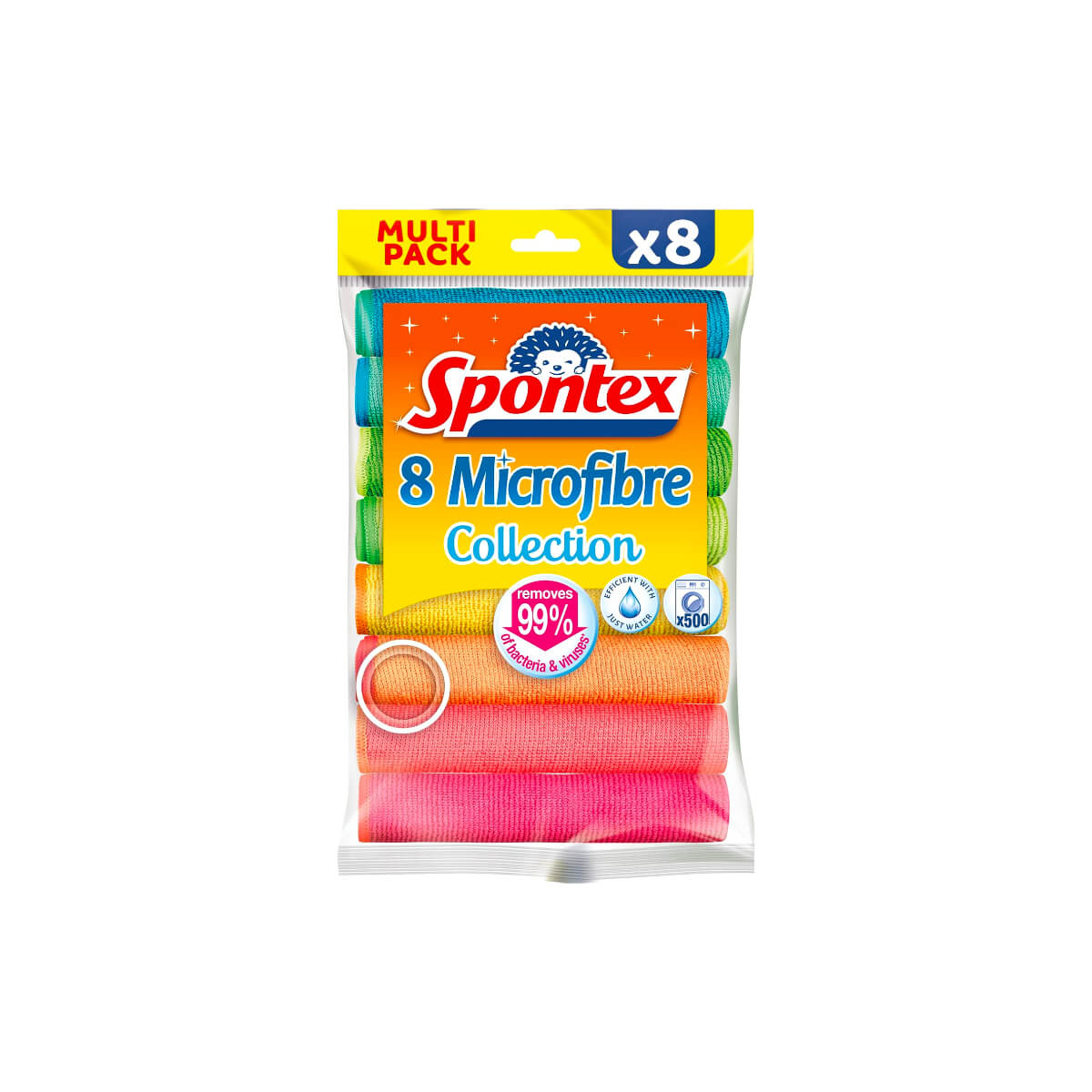 Spontex Microfibre Cloth Collection 8 Pieces
