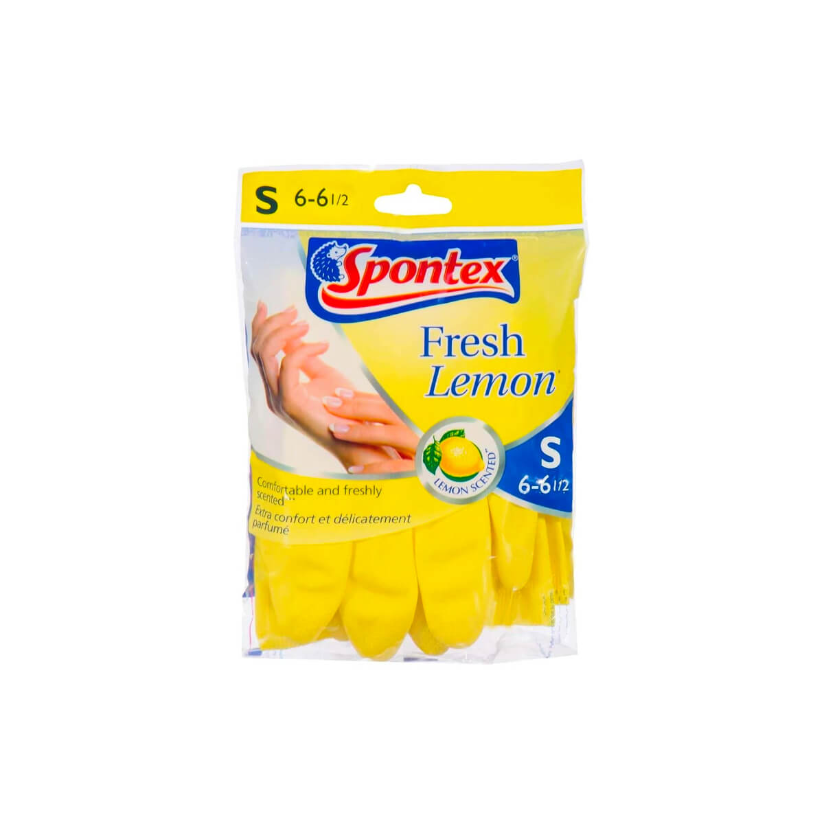 Spontex Fresh Lemon Scented Gloves Small