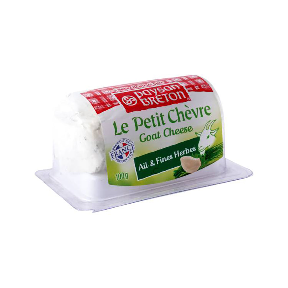 Paysan Breton Goat Log Garlic & Herbs 100G