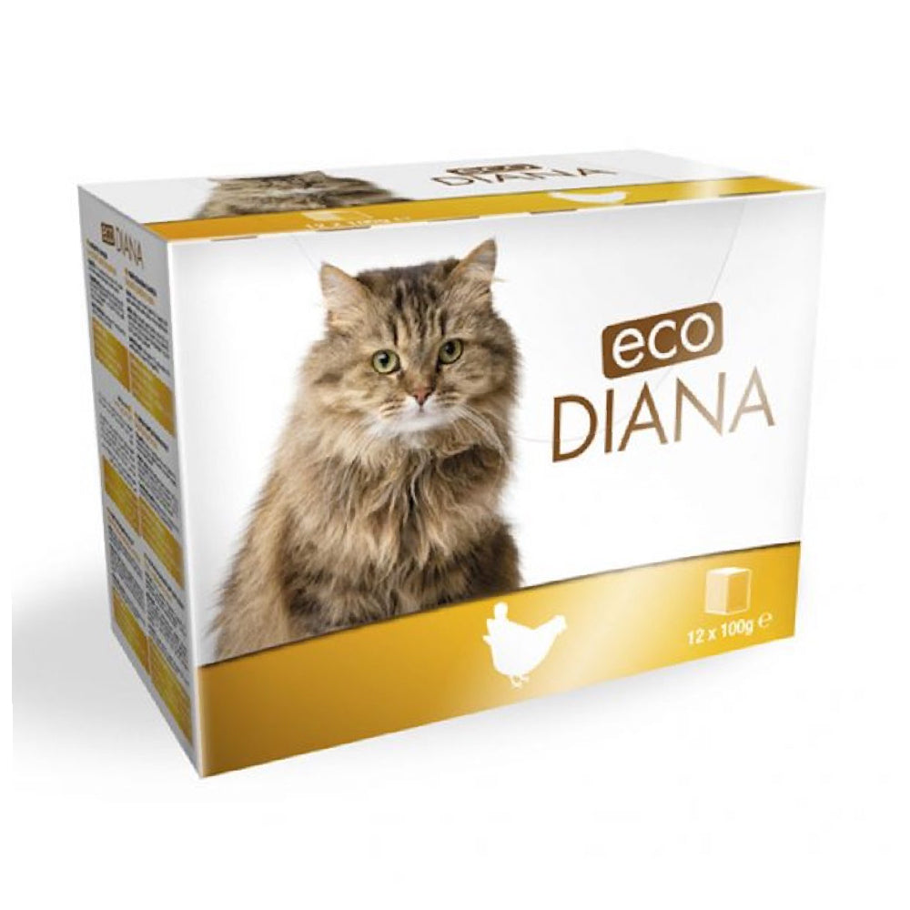 Eco Diana Cat Food Pouch Chicken in Gravy 12X100gm