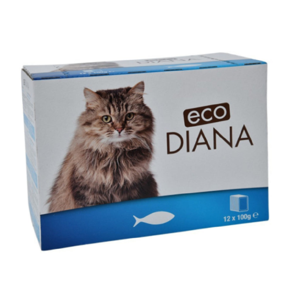 Eco Diana Cat Food Pouch Fish in Gravy 12X100gm