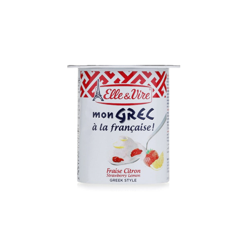 Elle & Vire Greek Yogurt Strawberry Lemon 125gm